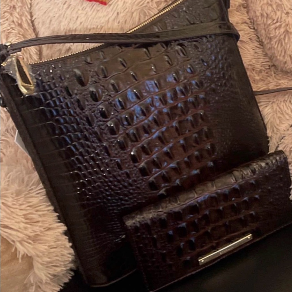 Brahmin Cocoa Crossbody Set